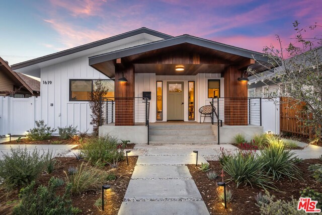 view of front of home with a porch