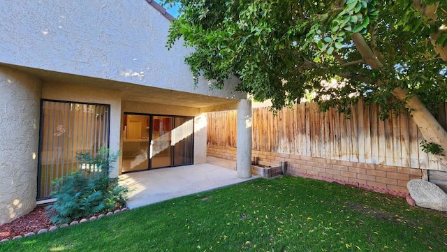 view of yard featuring a patio area