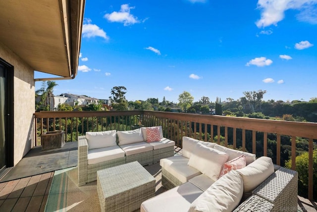 deck featuring an outdoor hangout area