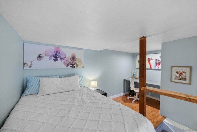 bedroom featuring wood-type flooring