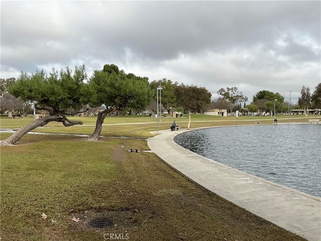 view of home's community featuring a lawn