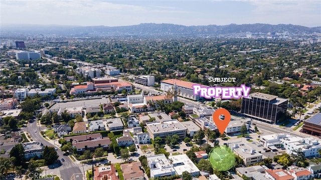 bird's eye view featuring a mountain view