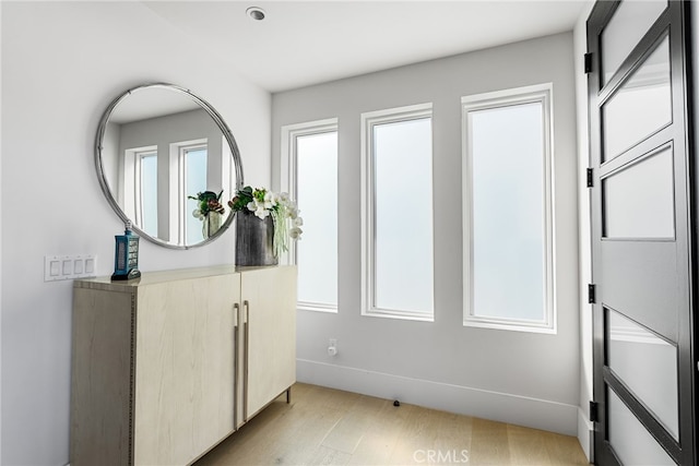 interior space featuring a healthy amount of sunlight and light wood-type flooring