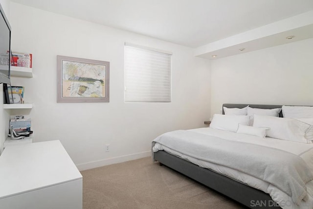 view of carpeted bedroom