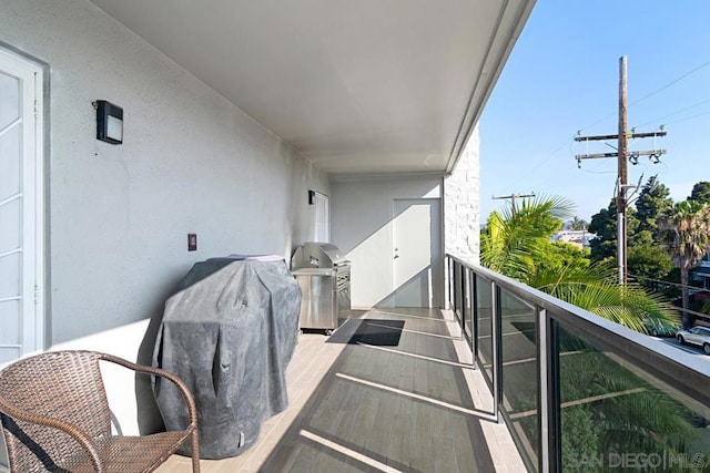 balcony featuring grilling area