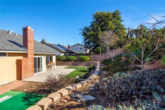 view of yard with a patio