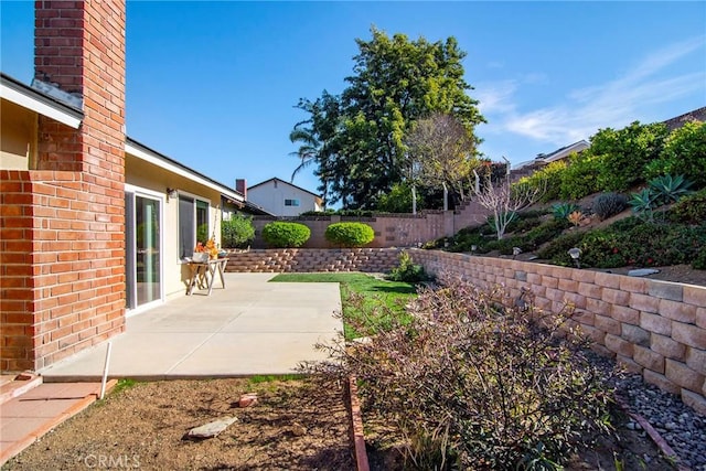 view of yard featuring a patio