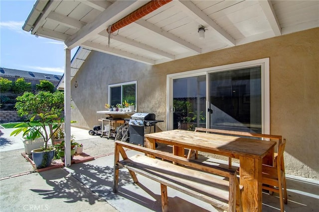 view of patio / terrace with a grill