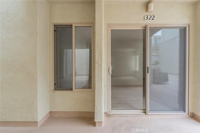 view of doorway to property