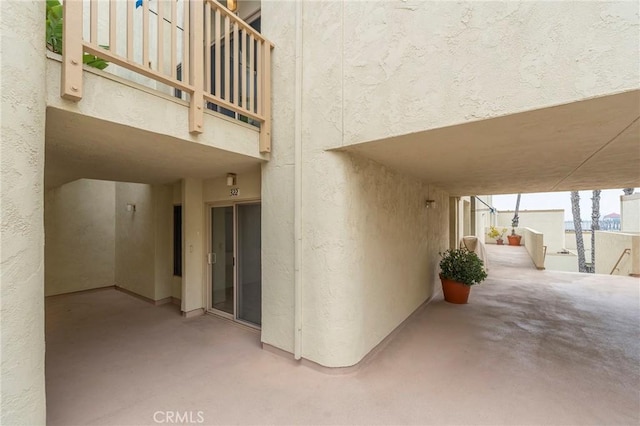 view of patio / terrace featuring a balcony