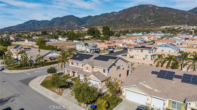 aerial view featuring a mountain view