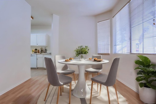 dining room featuring light hardwood / wood-style flooring