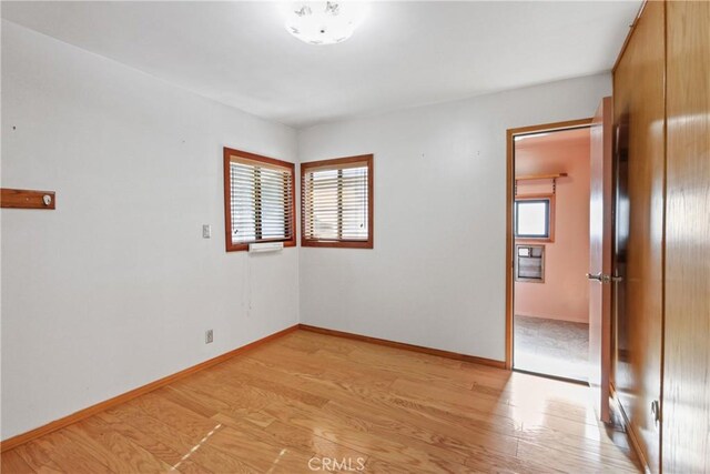 empty room featuring light wood-type flooring