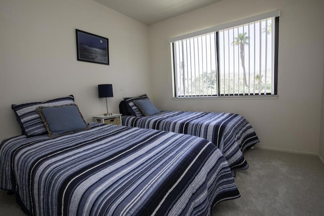 bedroom featuring carpet