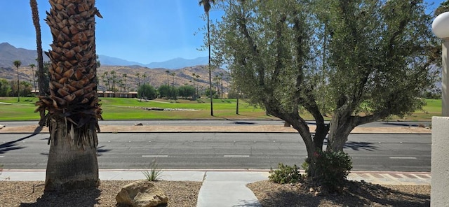 view of street featuring a mountain view