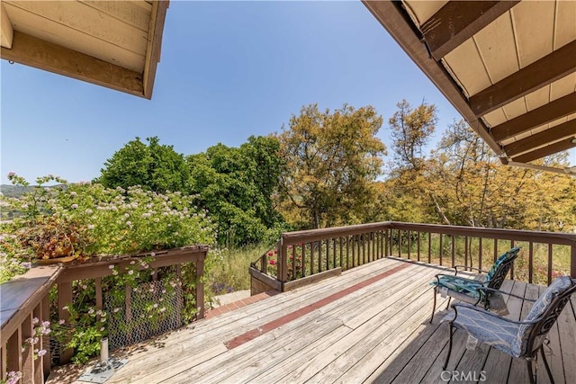 view of wooden terrace