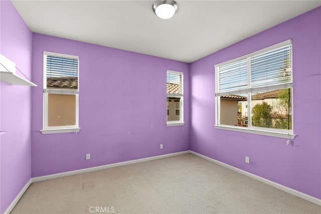 view of carpeted empty room