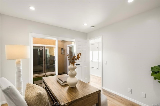 dining room featuring light hardwood / wood-style flooring