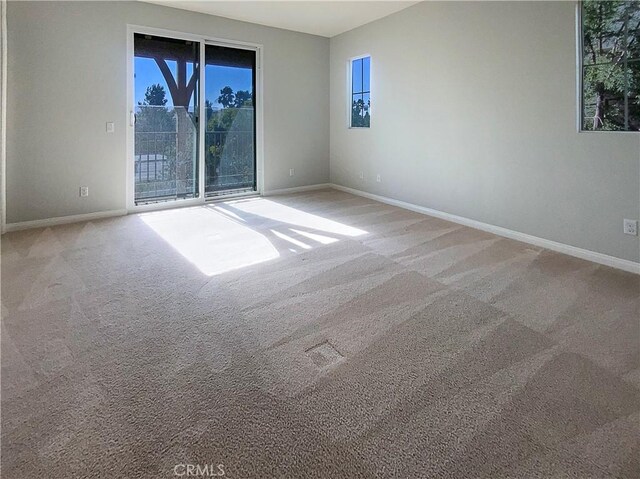 view of carpeted empty room