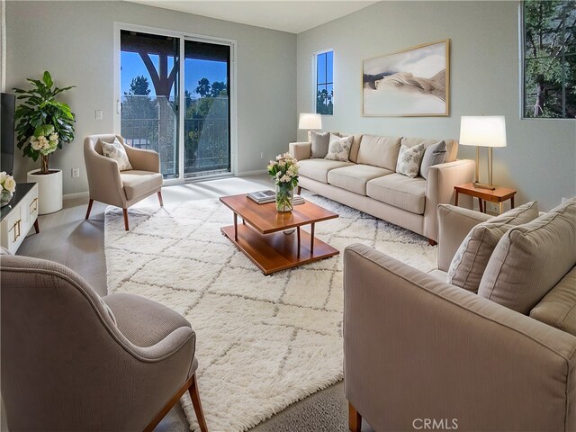 view of carpeted living room