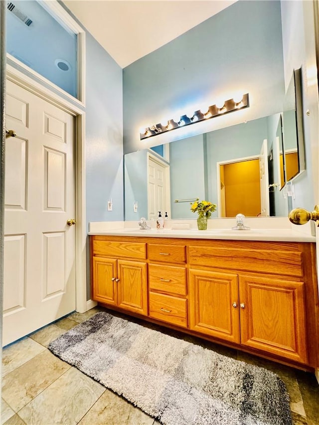 bathroom with vanity