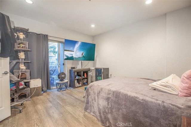 bedroom featuring light hardwood / wood-style flooring