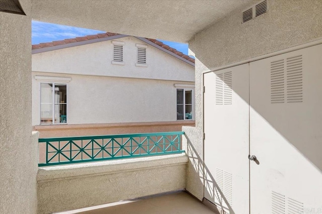 balcony with visible vents