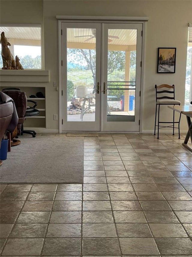 doorway with french doors