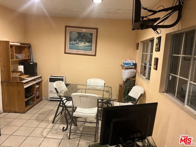 view of tiled dining room