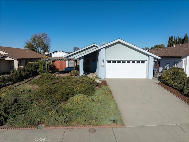 ranch-style house with a garage