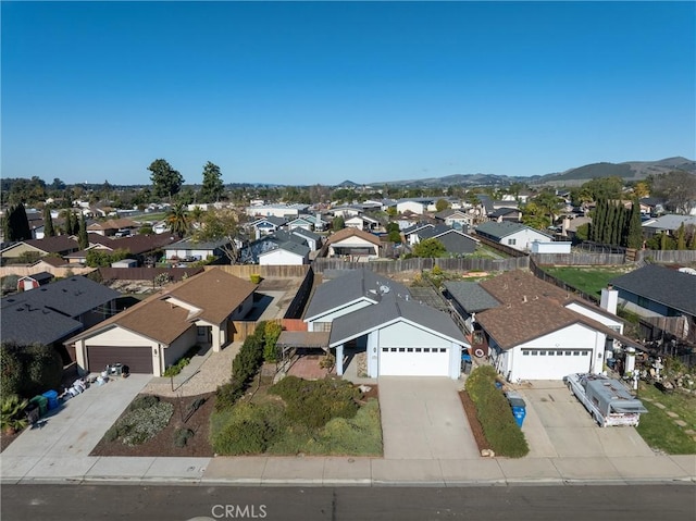 aerial view featuring a mountain view