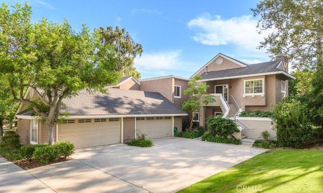 view of property featuring a garage