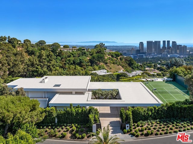 birds eye view of property