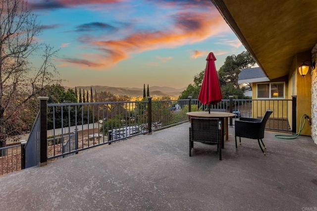 2846 Willow Glen Dr, El Cajon, CA 92019 - view of patio featuring outdoor dining area and a mountain view