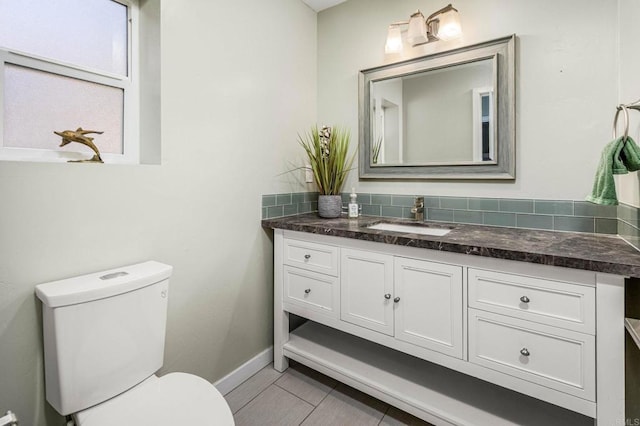 2846 Willow Glen Dr, El Cajon, CA 92019 - bathroom featuring vanity, toilet, tile patterned floors, and baseboards