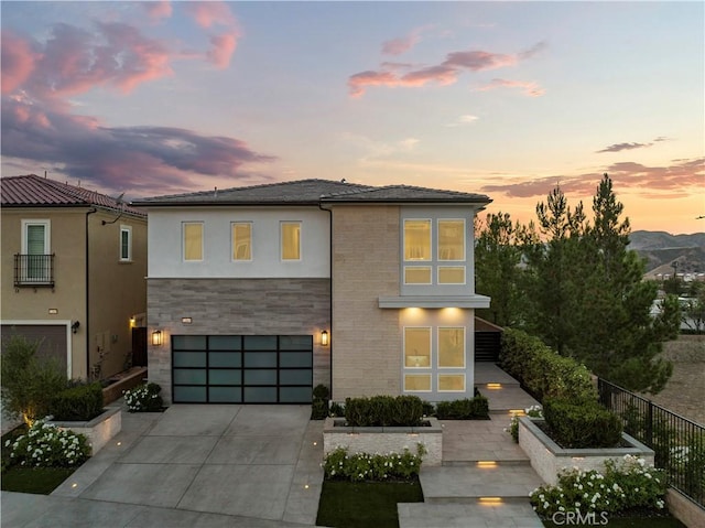 view of front of home featuring a garage