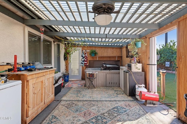 view of patio / terrace with a pergola