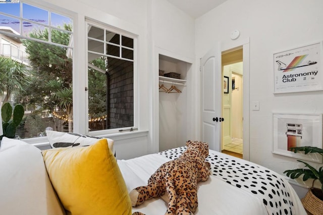 bedroom featuring a closet