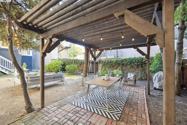 view of patio / terrace with a pergola