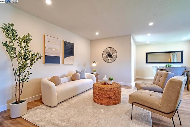 living room featuring hardwood / wood-style floors