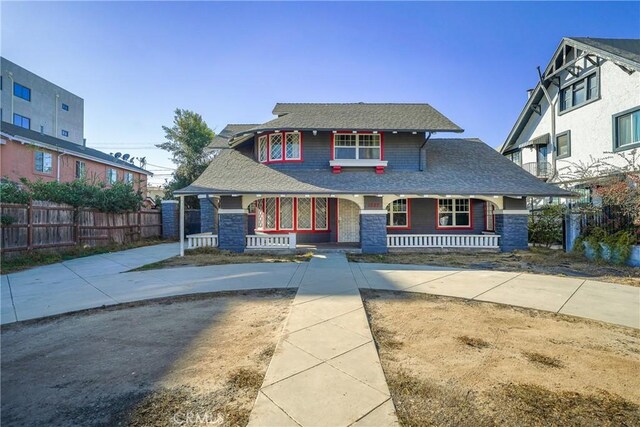 view of front of property with a porch