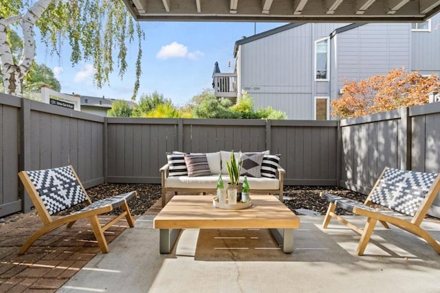 view of patio / terrace featuring outdoor lounge area