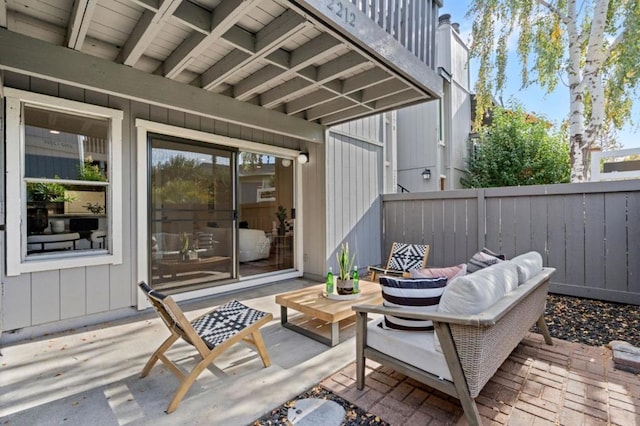 view of patio / terrace featuring outdoor lounge area