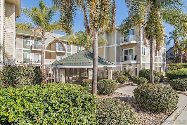 view of property's community featuring a gazebo