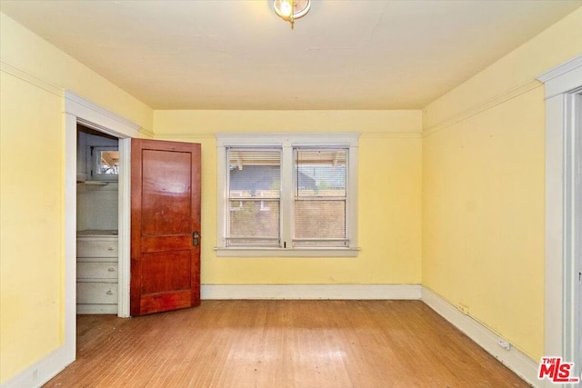 unfurnished bedroom featuring light hardwood / wood-style floors