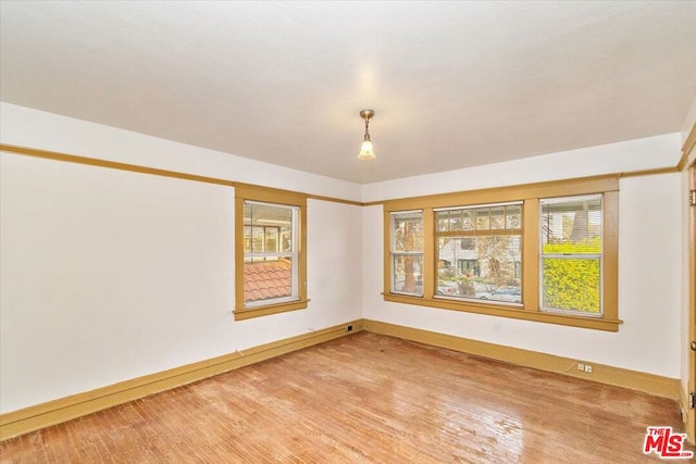 spare room featuring hardwood / wood-style flooring