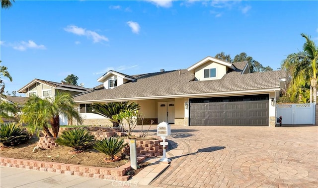 view of front of house featuring a garage