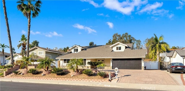 view of front of home featuring a garage