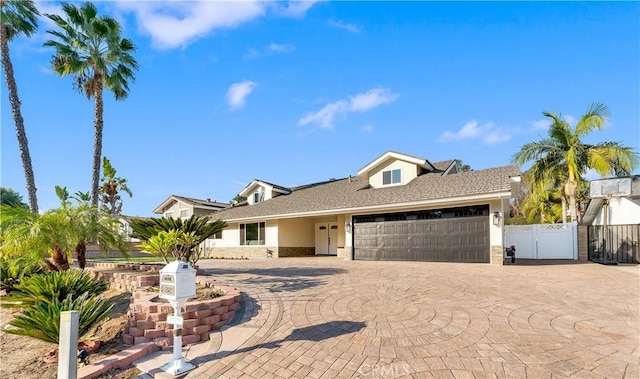 view of front of home featuring a garage