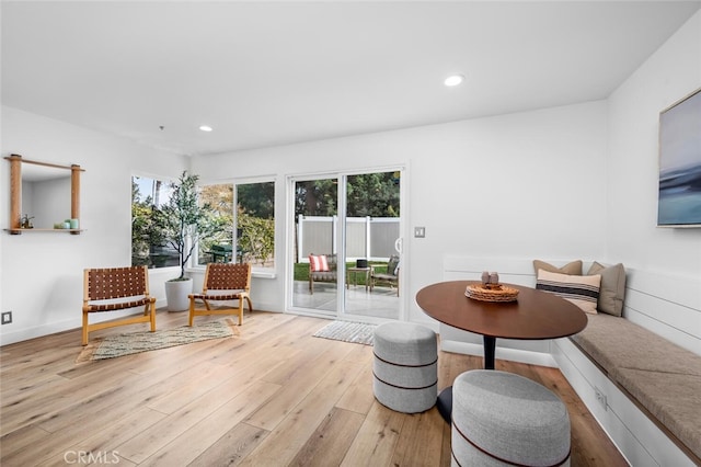 interior space featuring light wood-type flooring